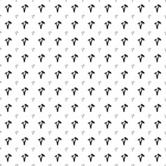 Square seamless background pattern from geometric shapes are different sizes and opacity. The pattern is evenly filled with big black palm trees symbols. Vector illustration on white background