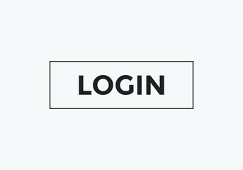 login button. sign icon label login. web button template
