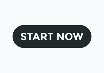 start now text web button. sign icon label square shape