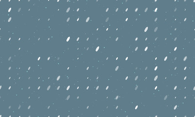 Seamless background pattern of evenly spaced white surf board symbols of different sizes and opacity. Vector illustration on blue grey background with stars