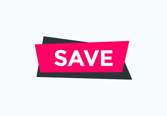 save text sign. square shape web button