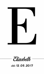 Black calligraphy alphabet name data - vector file, for greeting card, poster, framed wall picture, caligraphy vector font for printing