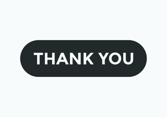 thank you text web button. square shape thank you sign icon label