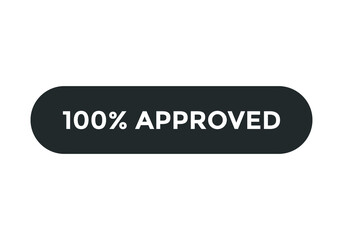 100% approved text web button square shape. white color text 