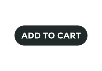 add to cart text web button colorful shape, shopping cart on white background, white text