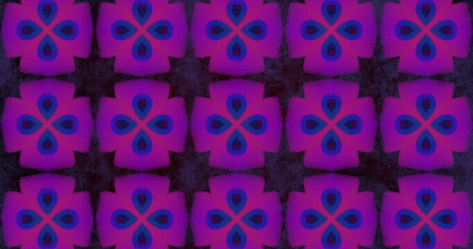 Kaleidoscope shapes moving in hypnotic motion