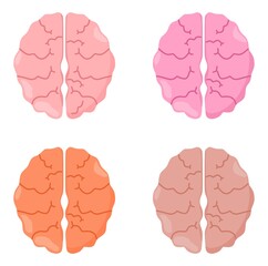 Vector illustration set of brain, suitable for advertising health and education products