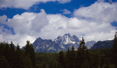 clouds over the mountains