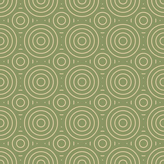 Naklejka premium Splashes on the water pattern. Japanese geometric natural pattern in simple modern style. Rounds and wavy Circles on the water background in asian, japanese style. Vector print seamless motif.