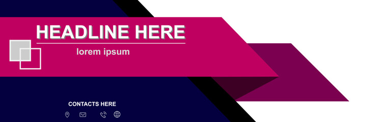 Full editable Colorful creative web banner design vector template download. 