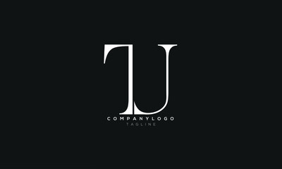TU, UT, Abstract initial monogram letter alphabet logo design