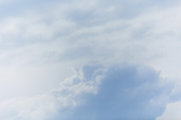 Blue sky with white cloud. Copy space. 