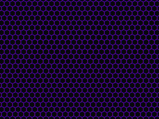 Abstract background of blue and purple hexagons