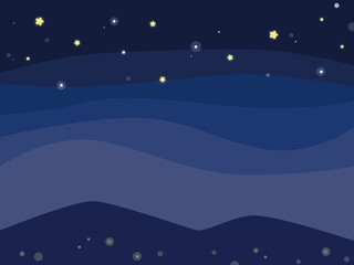 Obraz na płótnie Canvas 星がきらめく夜空の風景