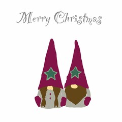 gnome card Merry Christmas