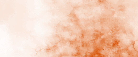 Abstract orange watercolor for background