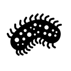 Bacteria icons vector. bacteria illustration sign. microbe symbol.
