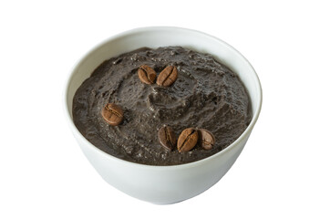 coffee scrub with coffee beans on a white background