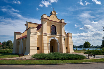 Old medieval Slutsk Gate in Nesvizh, Minsk region, Belarus.