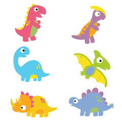 Dinosaur Clipart. Collection of cartoon dinosaurs.
