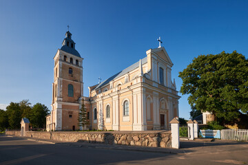 Old catholic St Nicholas catholic Church in Svir village, Myadel district, Minsk region, Belarus.