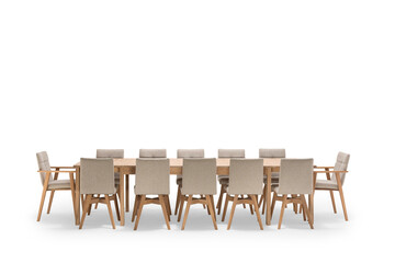 big dining table with chairs