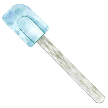 Watercolor silicone spatula