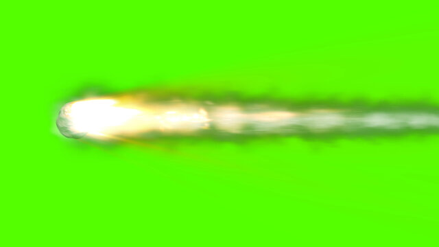 Asteroid Meteor Burning on green background, Realistic vision
Meteor burning on fire in fast speed motion, green screen
