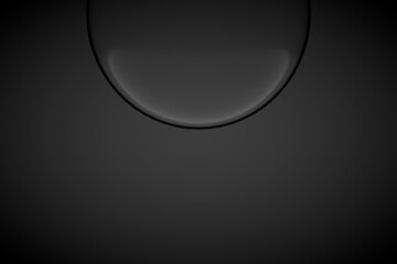 Minimalism abstract background, glass ball. 3d render illustration.