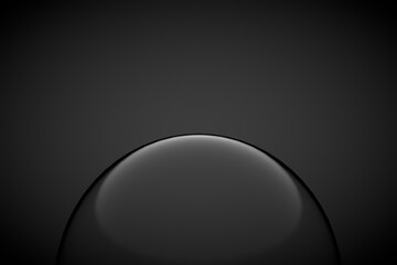 Minimalism abstract background, glass ball. 3d render illustration.