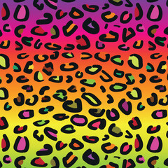 Cute rainbow leopard seamless pattern .  Great for textile, wallpaper, T shirt, bag, poster and scrapbook
