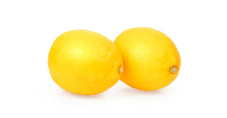 fresh lemon fruits isolated on white background