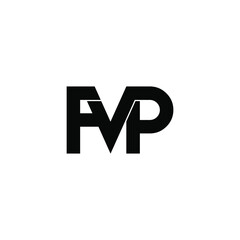 fvp initial letter monogram logo design