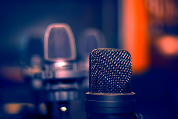 podcast studio microphone
