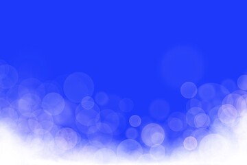 青色バックに雪のイメージの背景