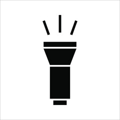 Flashlight symbol modern simple vector icon on white background. color editable eps 10