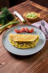 omelet di porri 