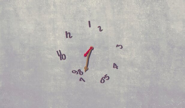 Clock and time concept art, conceptual illustration, surreal painting