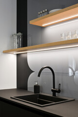 detail of kitchen setup