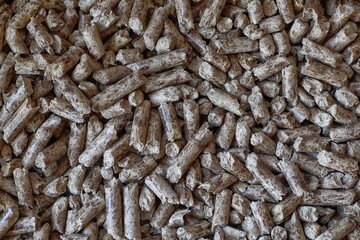 Close up of wood pellet