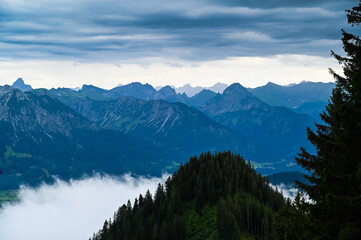 Blick in die Allgäuer Alpen