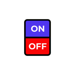 on off button icon logo design