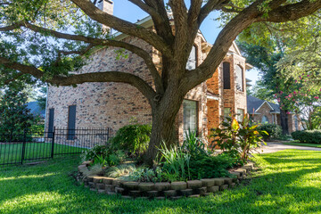 Fototapeta na wymiar Exterior of a single family home in Texas, USA