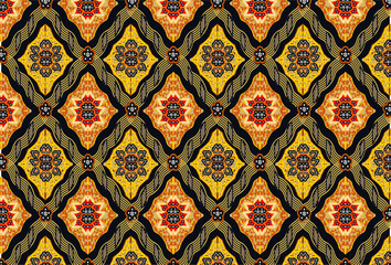 Indonesian batik motif with a very distinctive plant pattern. Exclusive vector for design