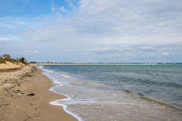 beautiful deserted beach in Dorset England