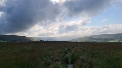clouds in the mountains