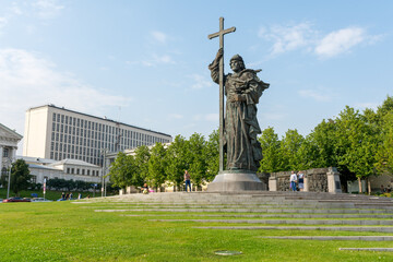 Moscow. Monument to Prince Vladimir on Borovitskaya Square