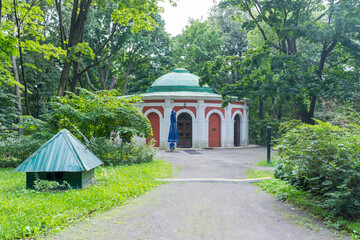 The building of the hunting house in the Neskuchny Garden in Moscow