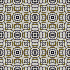 Abstract geometric mosaic seamless pattern. Kaleidoscopic background for trendy textiles. Design for fabric, wallpaper, paper, cover, weaving, packaging, tiles, ceramics.