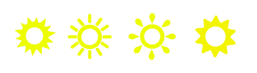 Set sun icons - Vector